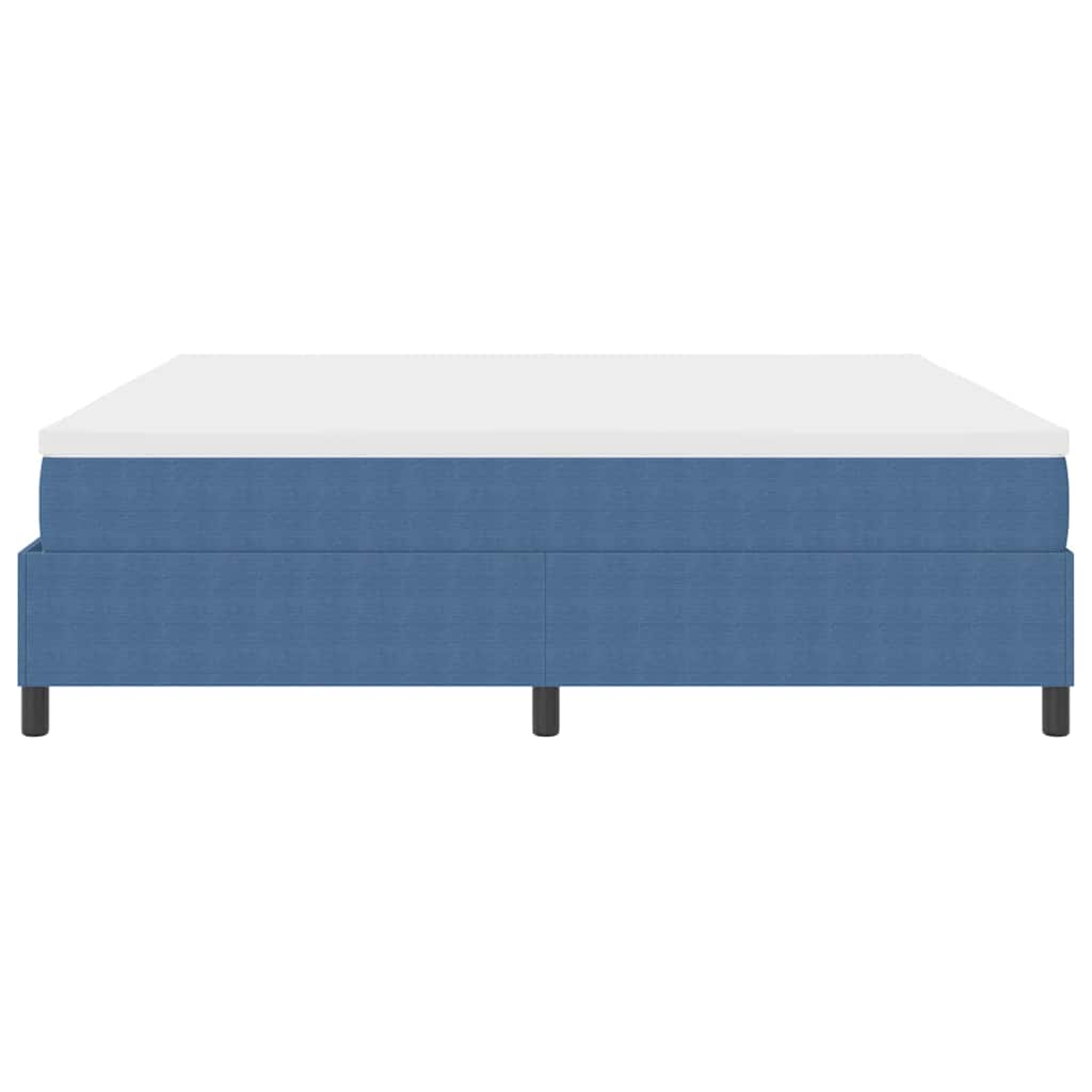 vidaXL Łóżko sprężynowe Niebieski i biały 200 x 200 cm