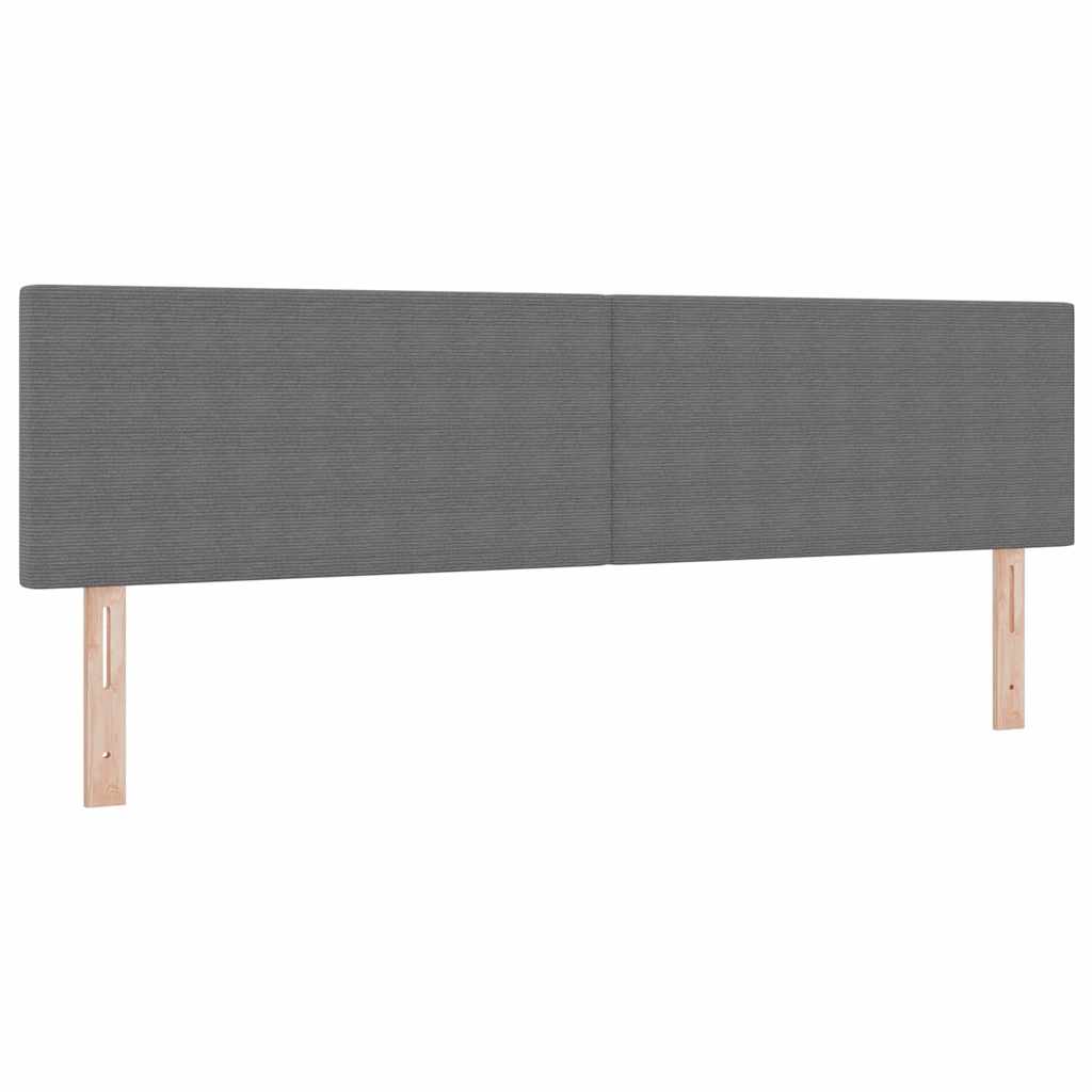 vidaXL Łóżko sprężynowe Z zagłówkiem Jasnoszary i biały. 180 x 200 cm