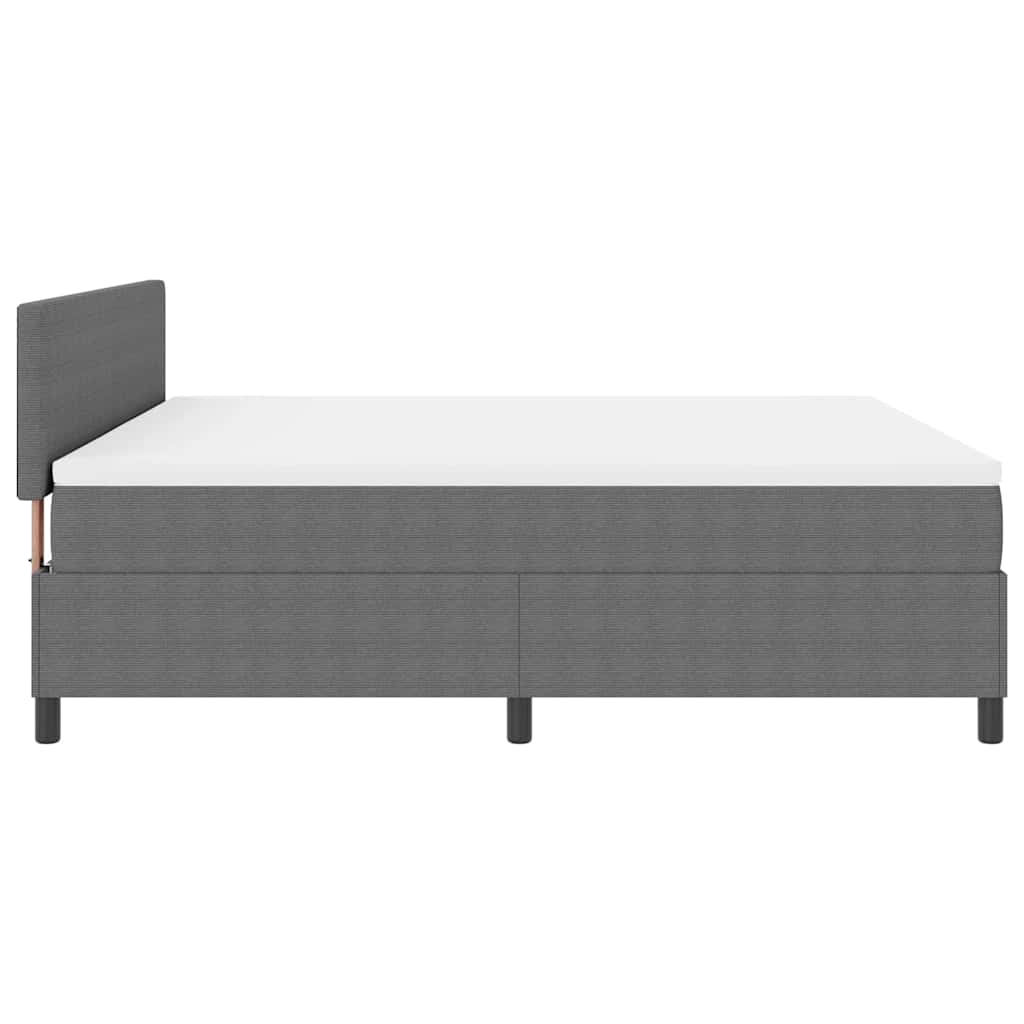 vidaXL Łóżko sprężynowe Z zagłówkiem Jasnoszary i biały. 180 x 200 cm