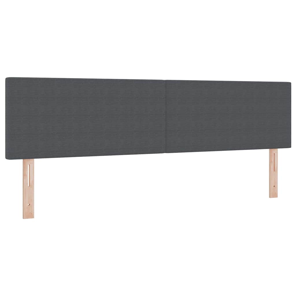 vidaXL Łóżko sprężynowe Z zagłówkiem Ciemnoszary i biały 180 x 200 cm