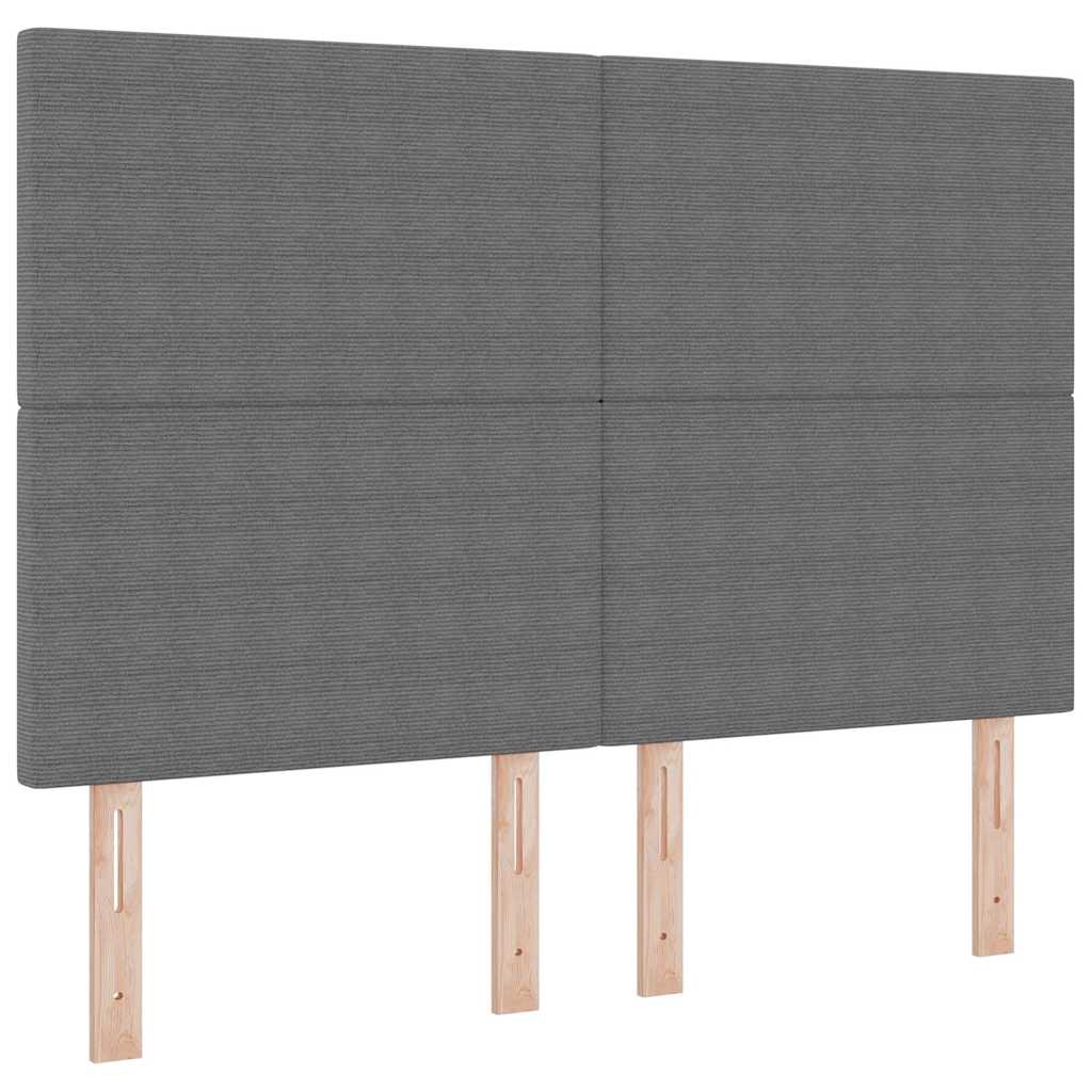 vidaXL Łóżko sprężynowe Z zagłówkiem Jasnoszary i biały. 160 x 200 cm