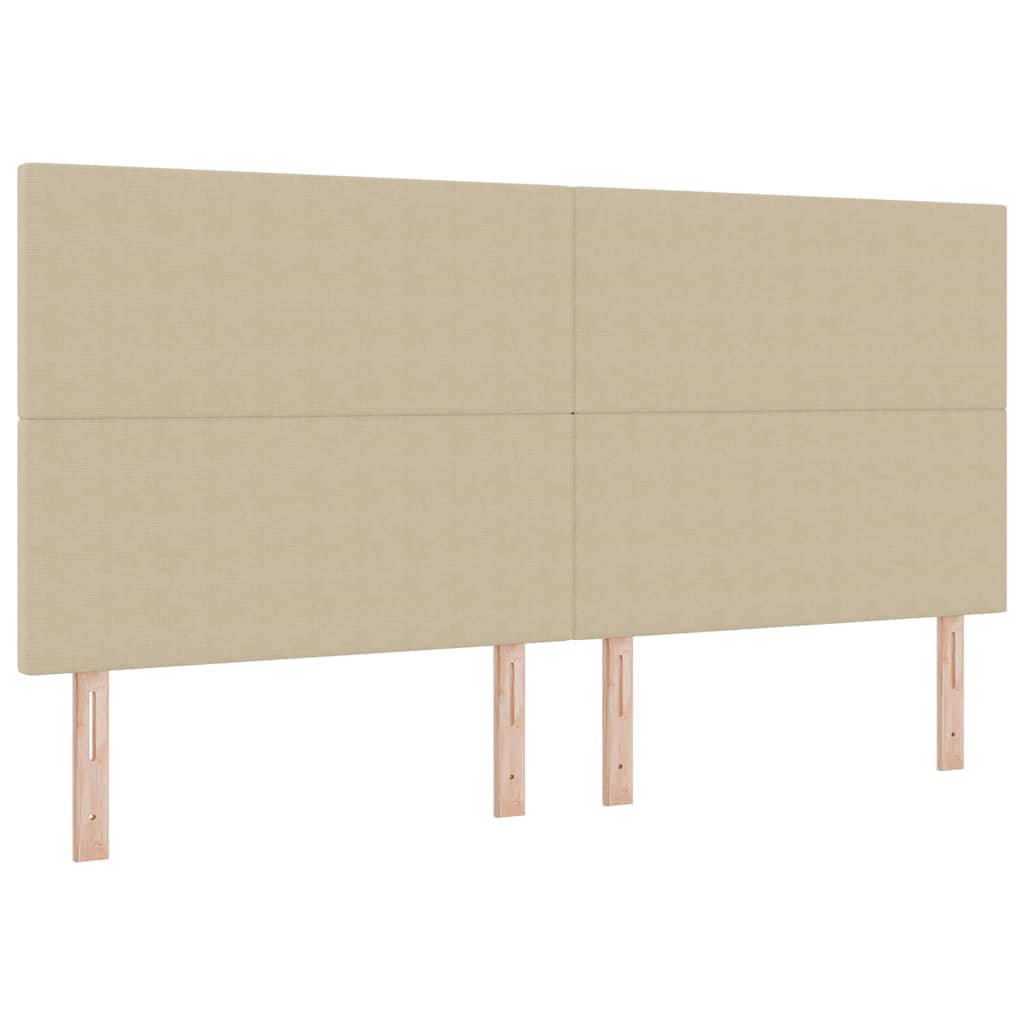 vidaXL Łóżko sprężynowe Z zagłówkiem Jasnoszary i biały. 200 x 200 cm