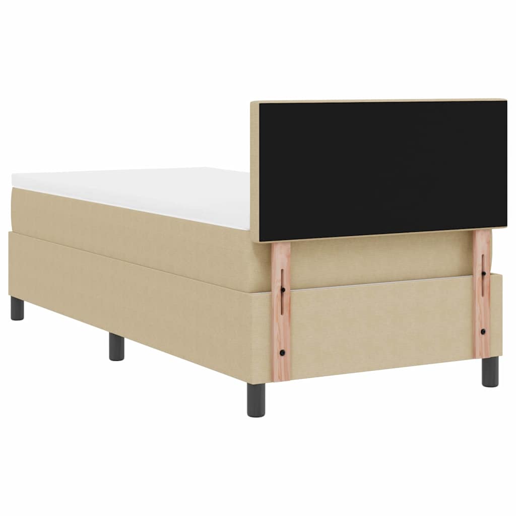 vidaXL Łóżko z sprężyną LED Jasnoszary i biały. 80 x 200 cm