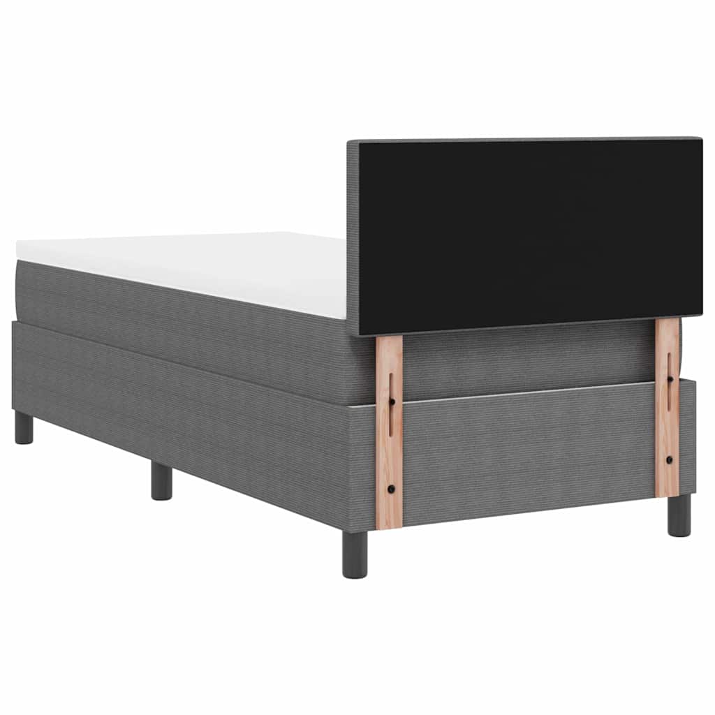 vidaXL Łóżko z sprężyną LED Jasnoszary i biały. 100 x 200 cm