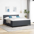 vidaXL Łóżko z sprężyną LED Ciemnoszary i biały 180 x 200 cm