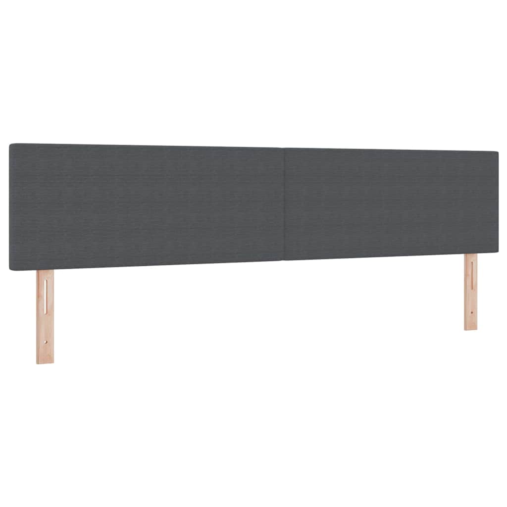vidaXL Łóżko z sprężyną LED Ciemnoszary i biały 200 x 200 cm