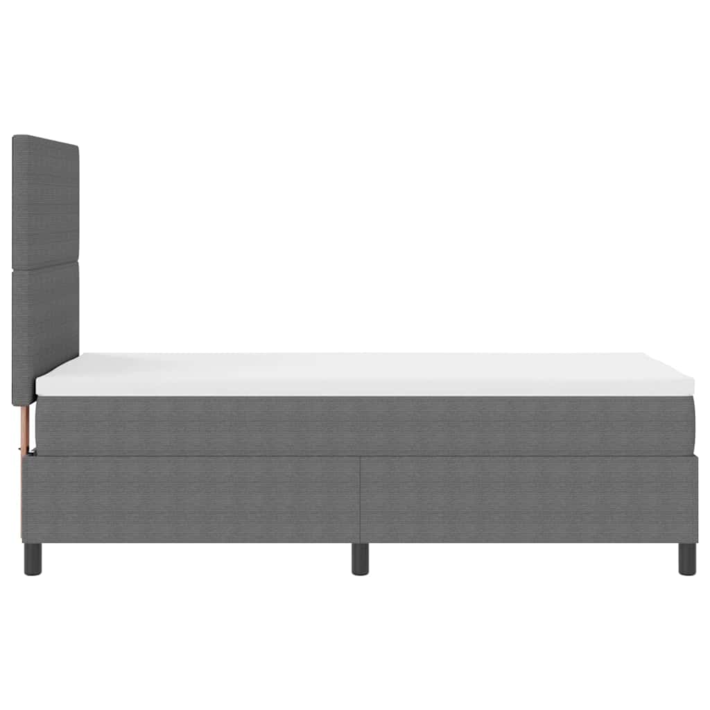 vidaXL Łóżko z sprężyną LED Jasnoszary i biały. 90 x 190 cm