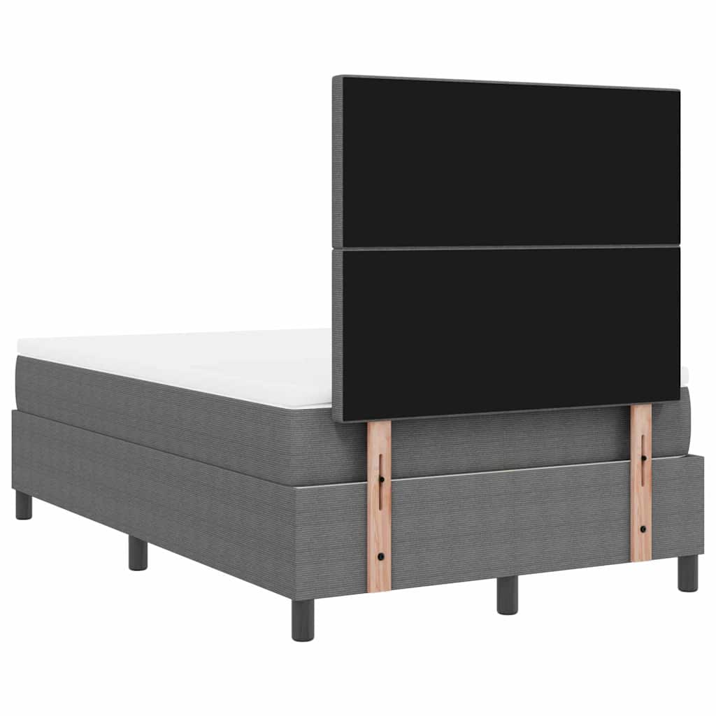 vidaXL Łóżko z sprężyną LED Jasnoszary i biały. 120 x 190 cm