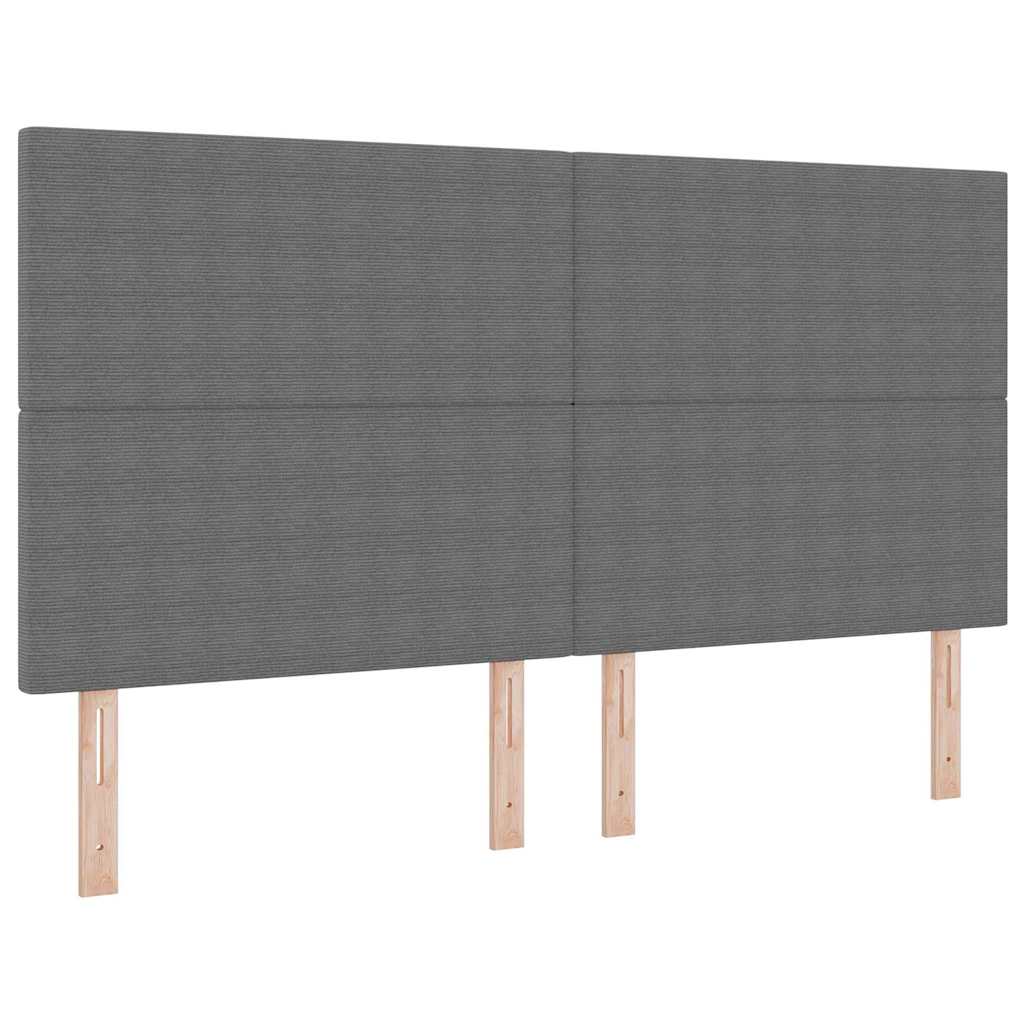 vidaXL Łóżko z sprężyną LED Jasnoszary i biały. 180 x 200 cm