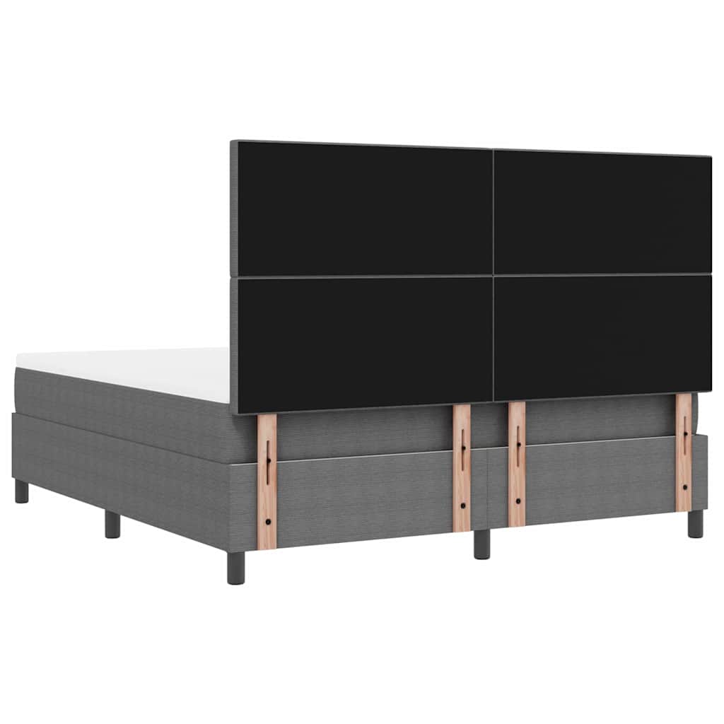 vidaXL Łóżko z sprężyną LED Jasnoszary i biały. 180 x 200 cm