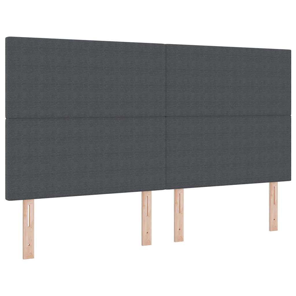 vidaXL Łóżko z sprężyną LED Ciemnoszary i biały 180 x 200 cm
