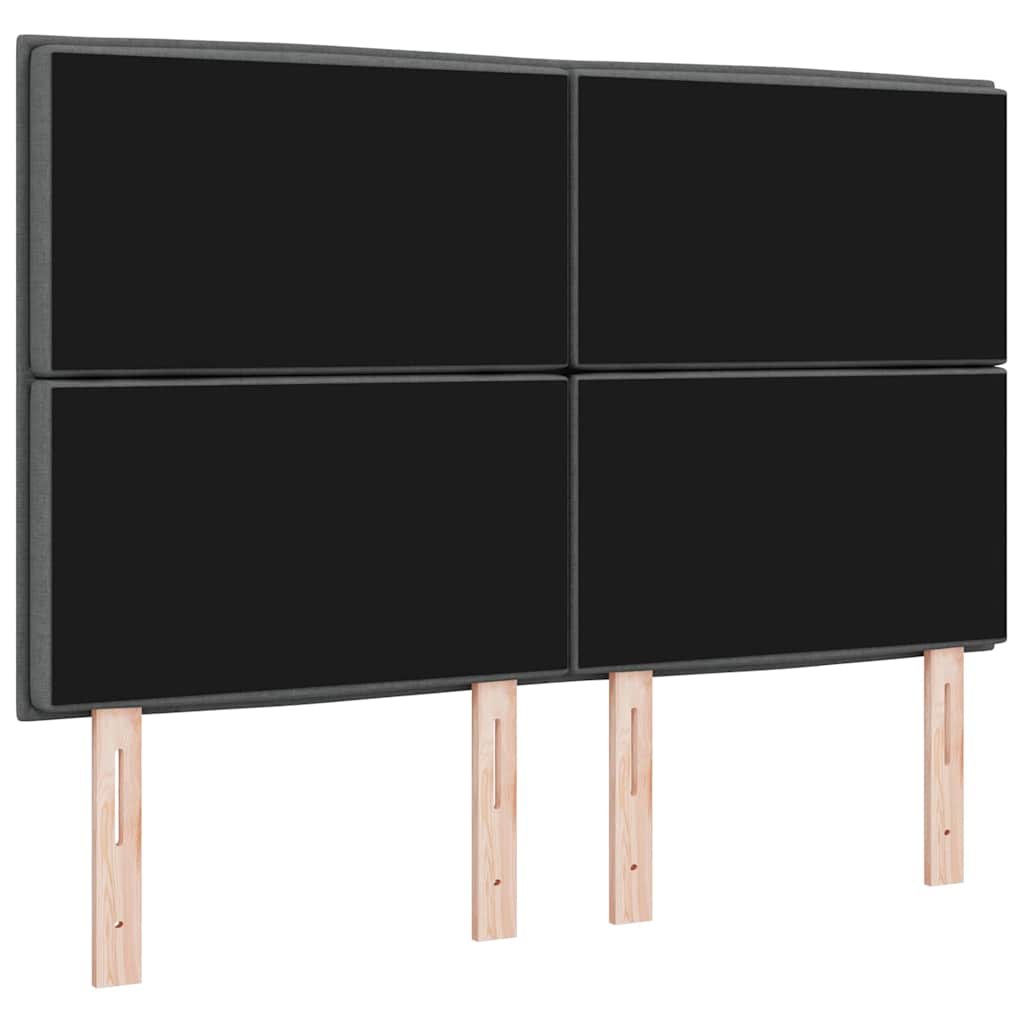 vidaXL Zagłówek Ciemnoszary 144 cm tkanina
