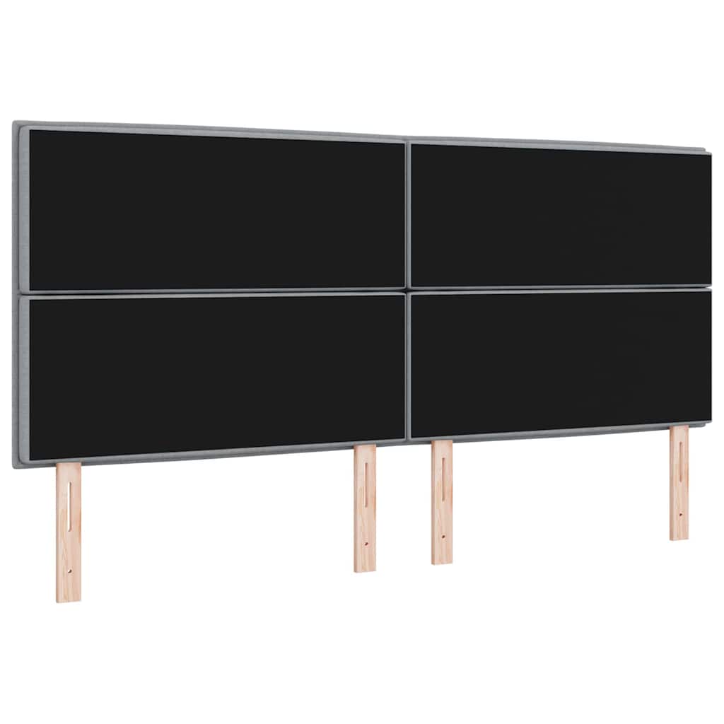 vidaXL Zagłówek Jasnoszary 200 cm tkanina
