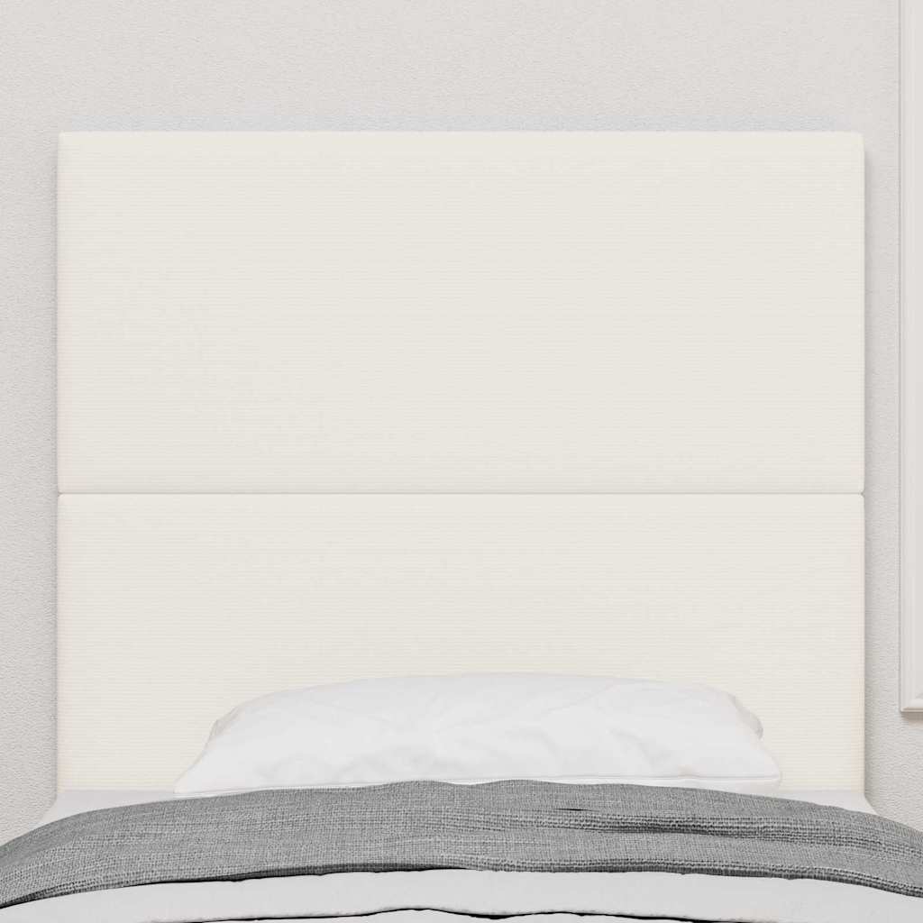 vidaXL Zagłówek Kremowy 80 cm Tkanina sztruksowa