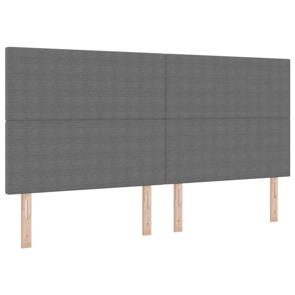 vidaXL Zagłówek Jasnoszary 200 cm Tkanina sztruksowa