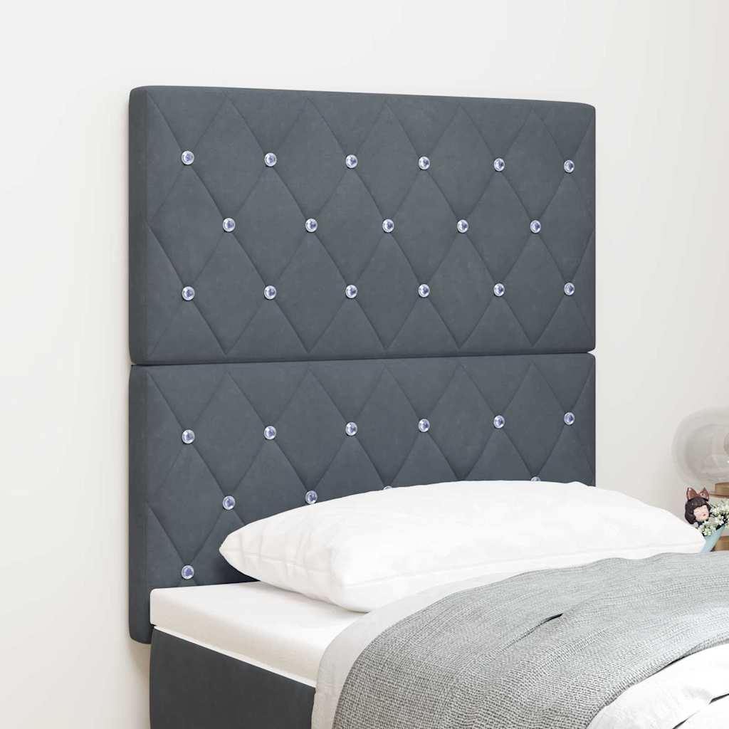 vidaXL Zagłówek Ciemnoszary 80 cm Aksamit