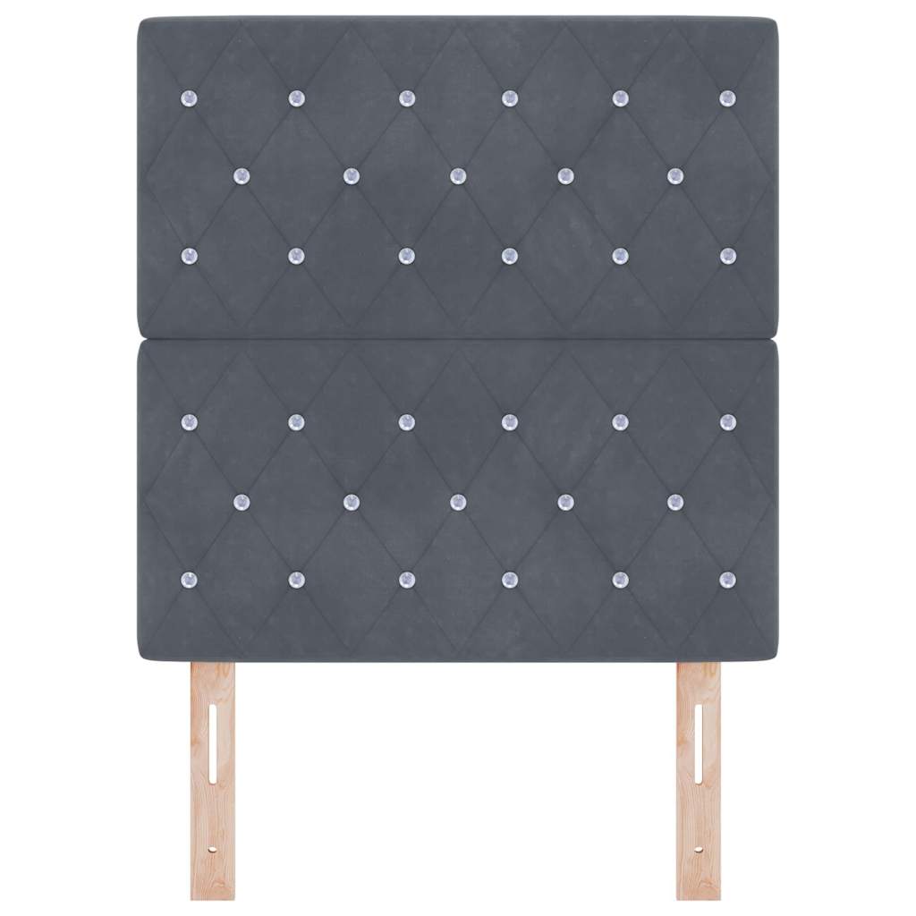 vidaXL Zagłówek Ciemnoszary 80 cm Aksamit