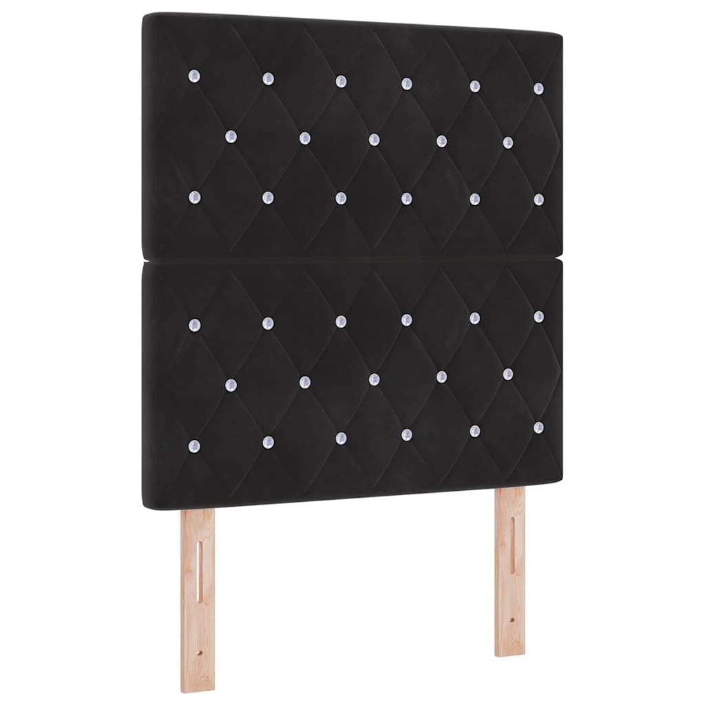 vidaXL Zagłówek Czarny 80 cm Aksamit