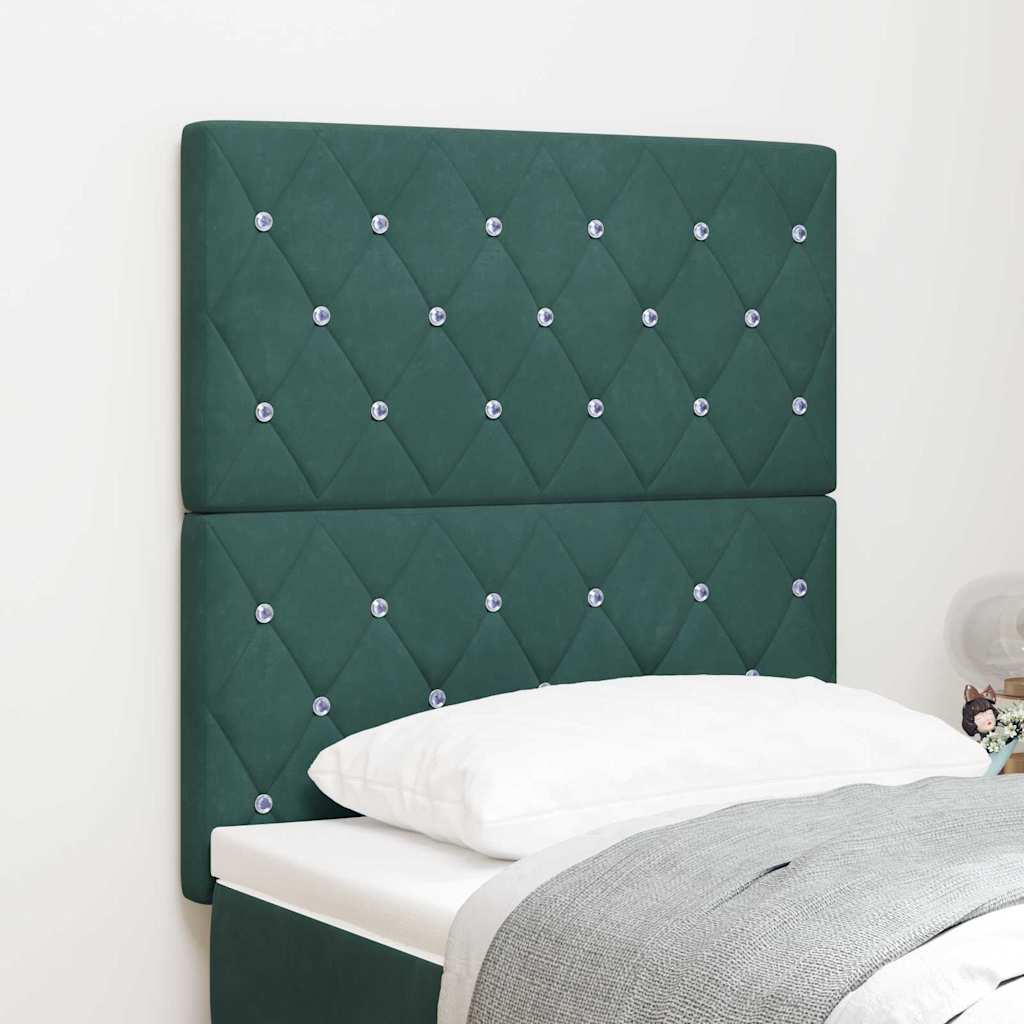 vidaXL Zagłówek Ciemna zieleń 80 cm Aksamit