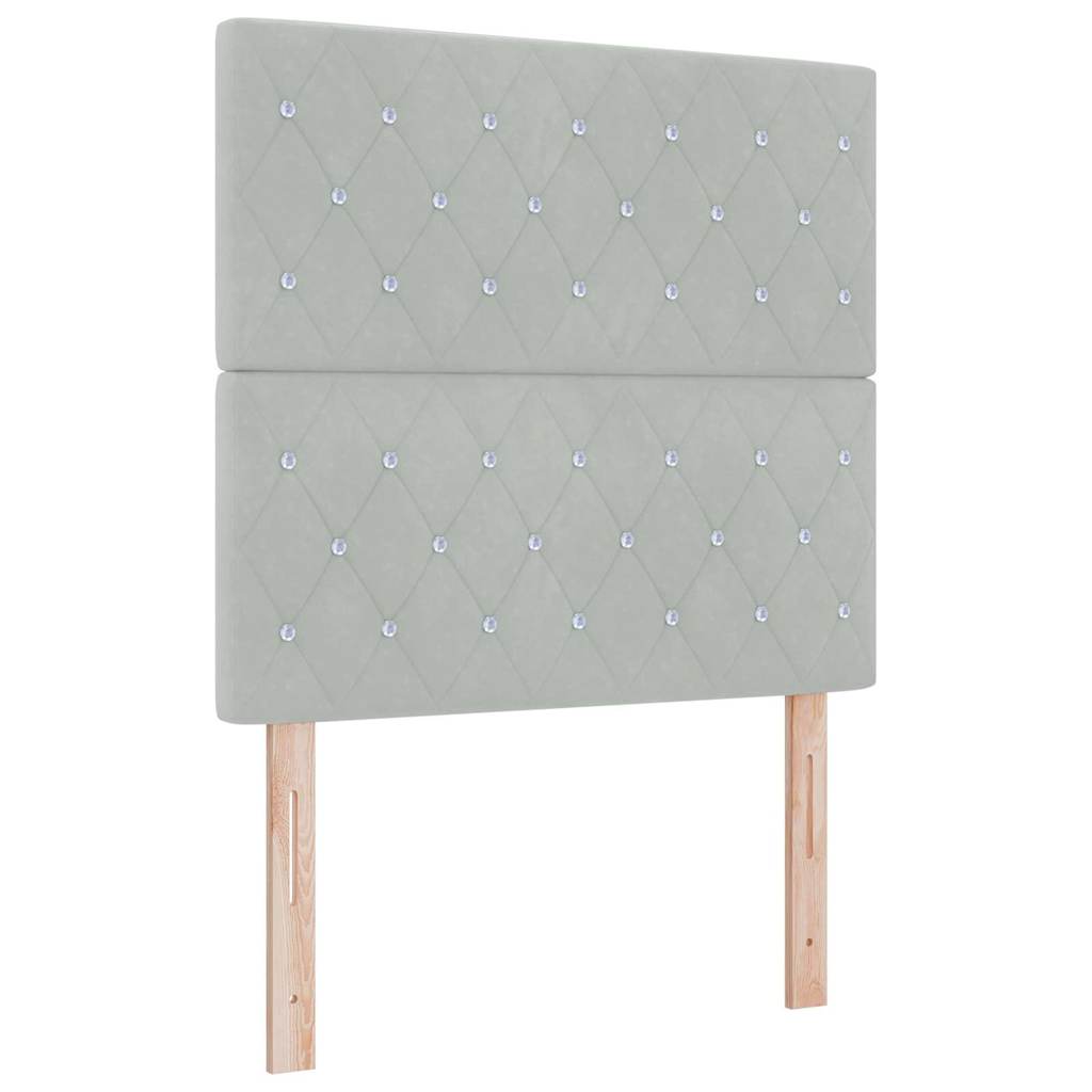 vidaXL Zagłówek Jasnoszary 90 cm Aksamit