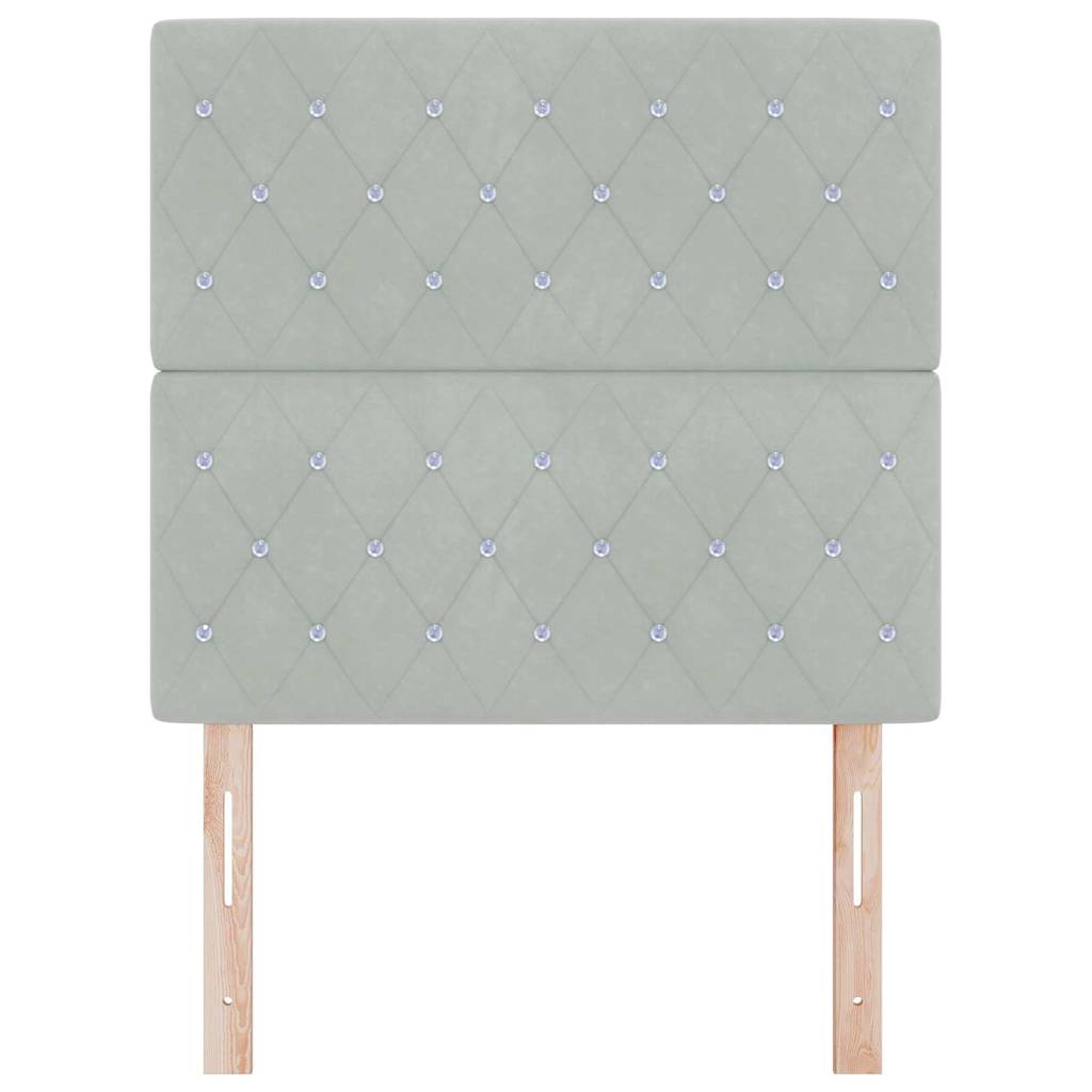 vidaXL Zagłówek Jasnoszary 90 cm Aksamit