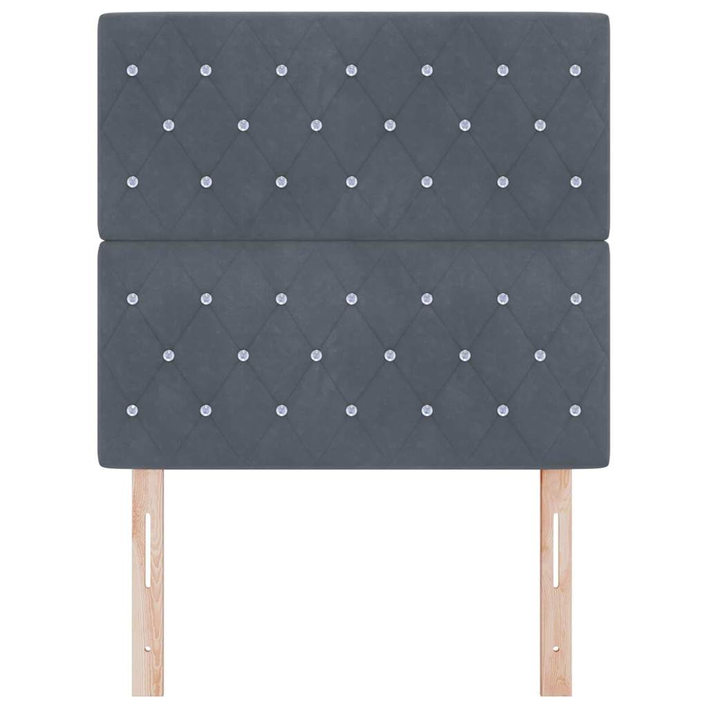 vidaXL Zagłówek Ciemnoszary 100 cm Aksamit