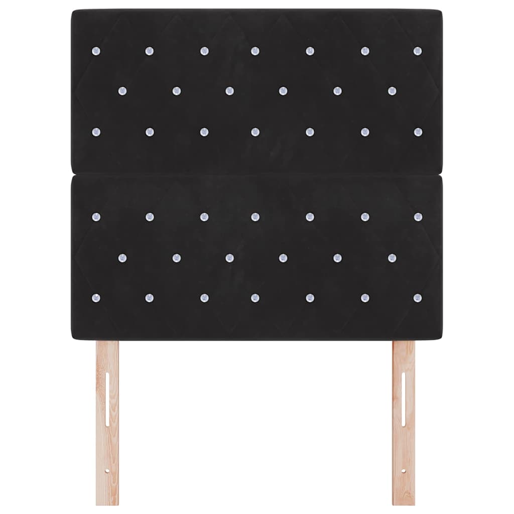 vidaXL Zagłówek Czarny 100 cm Aksamit