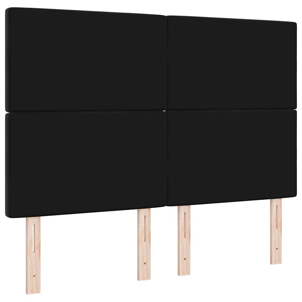 vidaXL Zagłówek Czarny 144 cm Aksamit