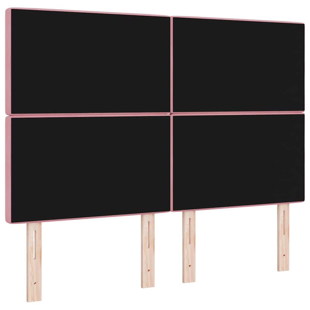 vidaXL Zagłówek Różowy 144 cm Aksamit