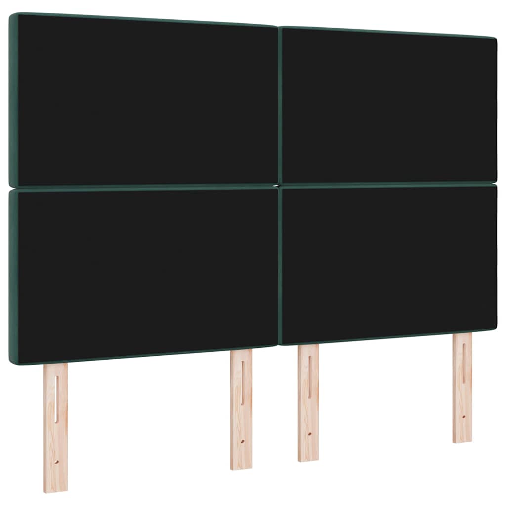 vidaXL Zagłówek Ciemna zieleń 160 cm Aksamit