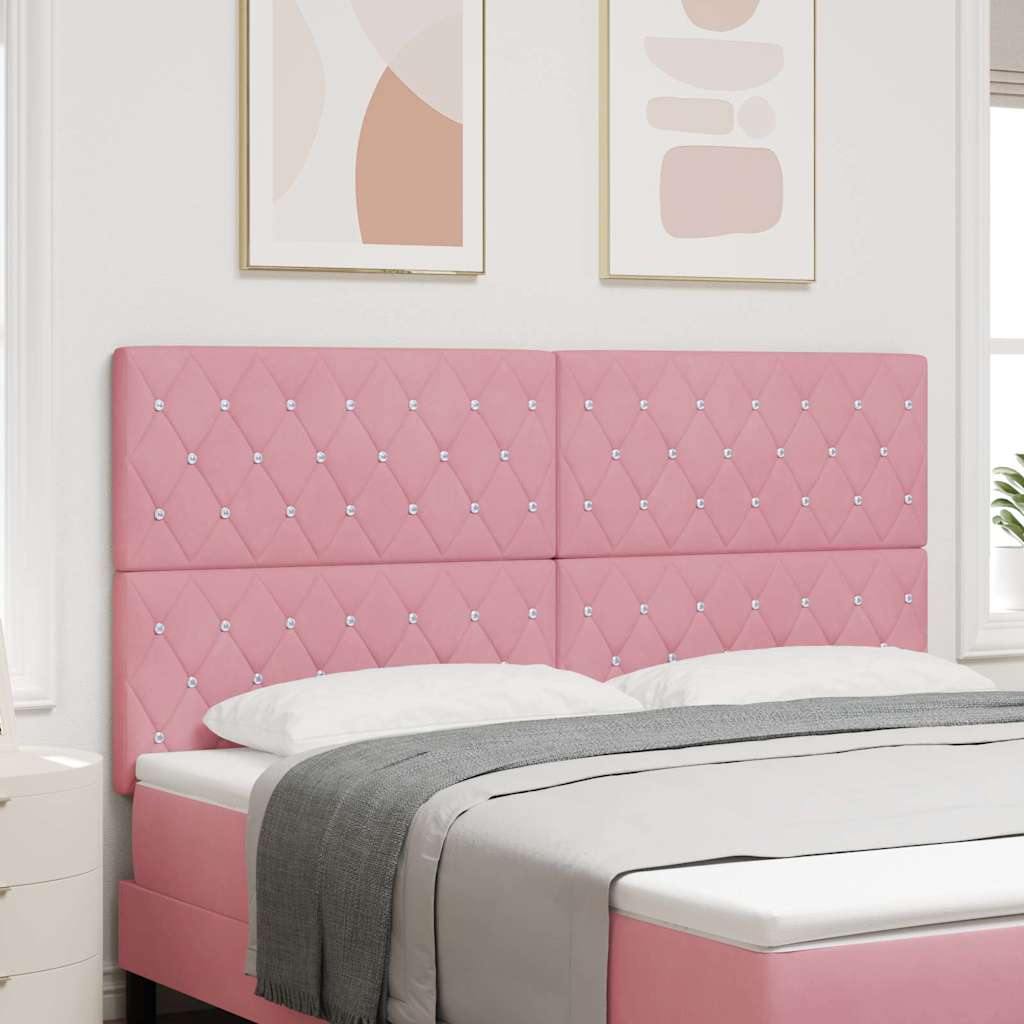 vidaXL Zagłówek Różowy 180 cm Aksamit