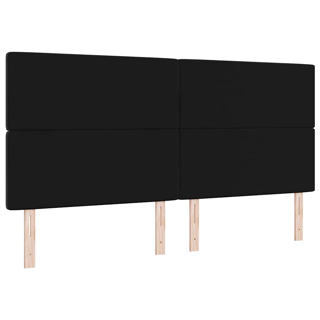 vidaXL Zagłówek Czarny 200 cm Aksamit