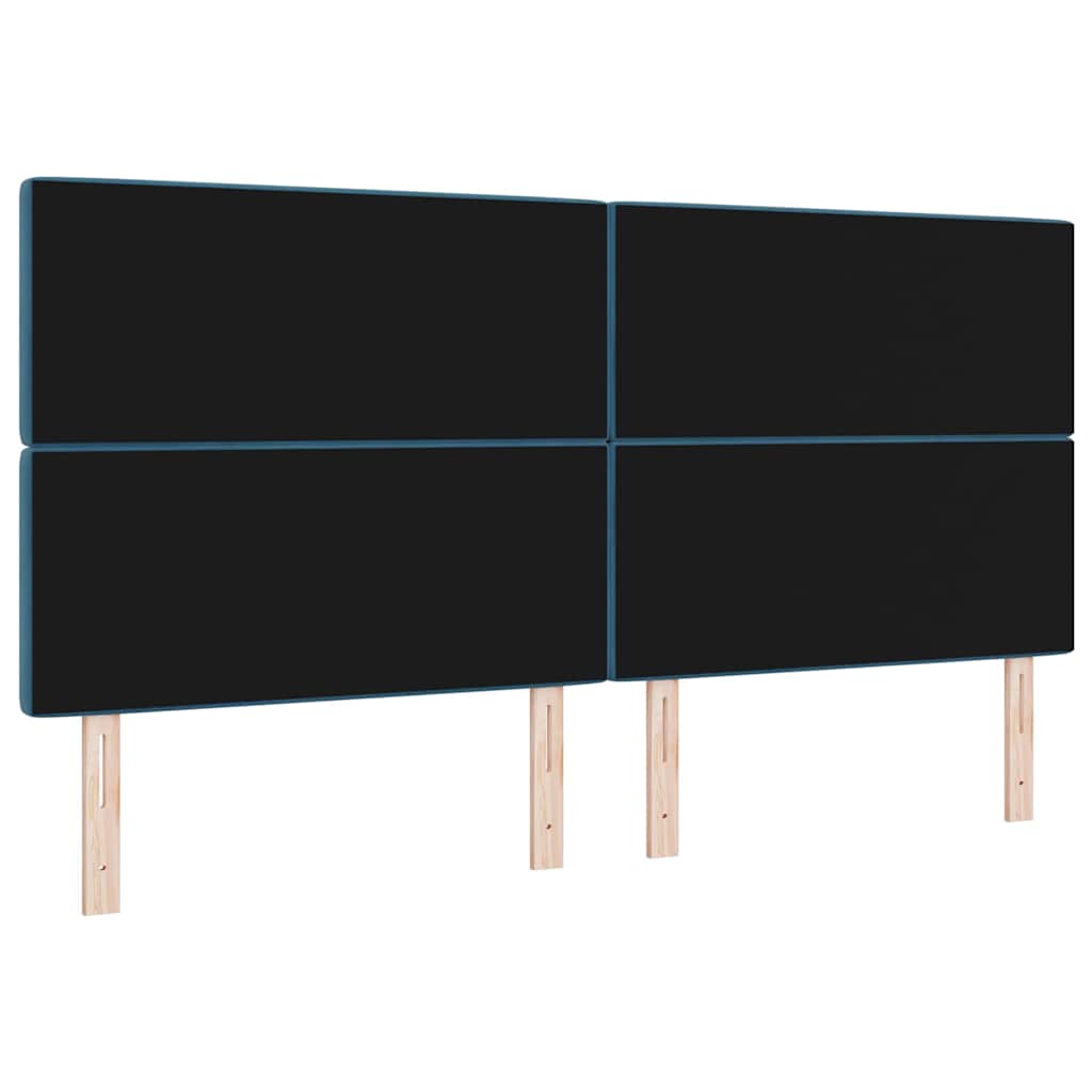 vidaXL Zagłówek Ciemnoniebieski 200 cm Aksamit