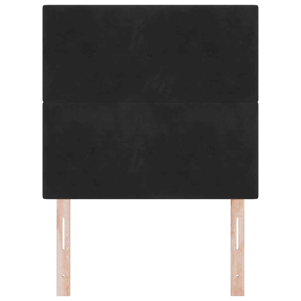 vidaXL Zagłówek Czarny 80 cm Aksamit