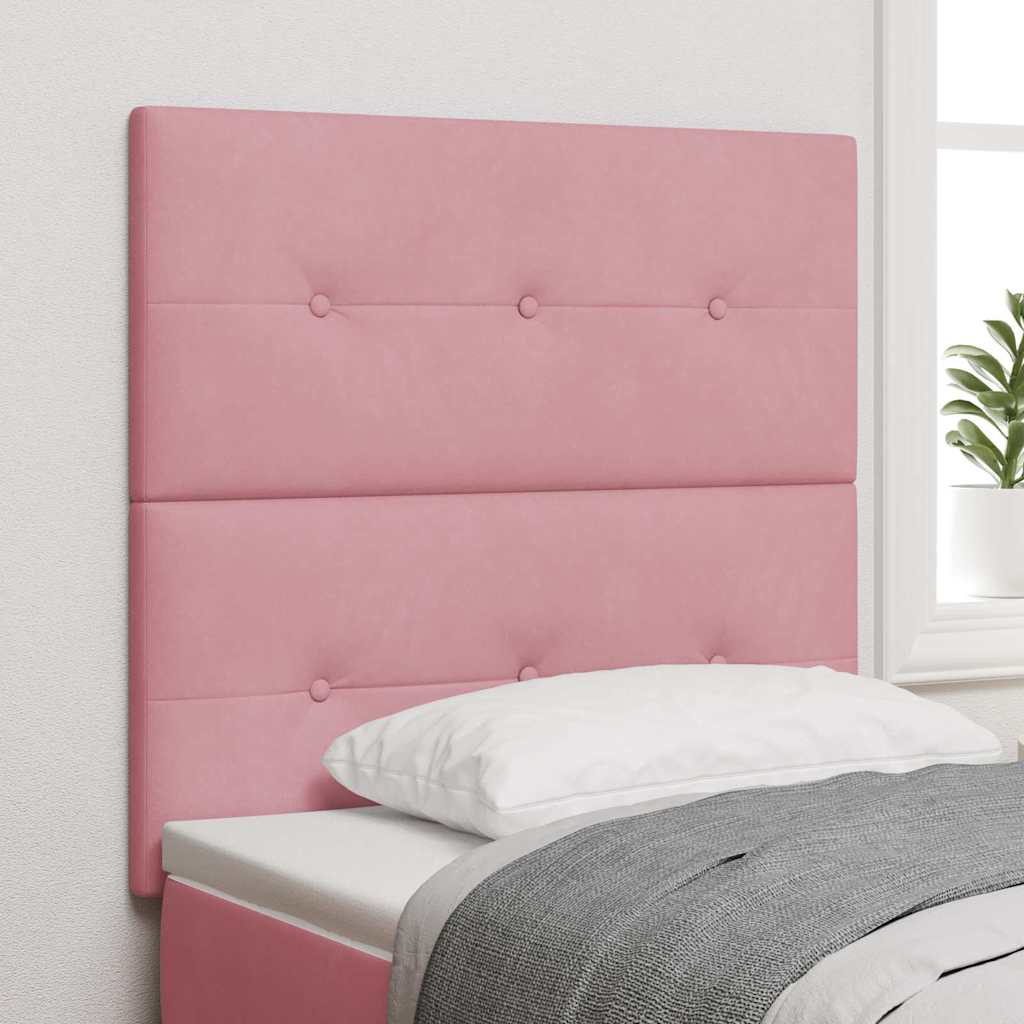 vidaXL Zagłówek Różowy 90 cm Aksamit