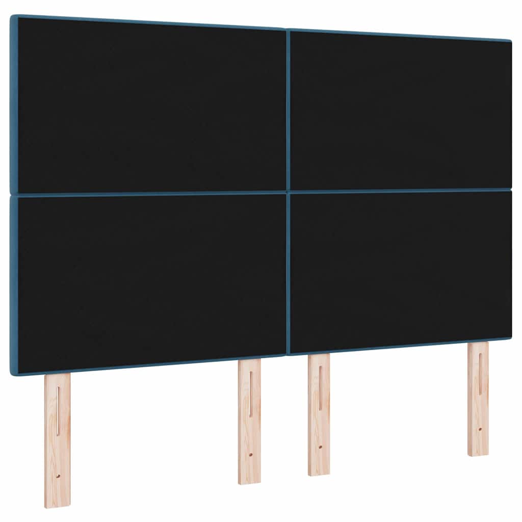 vidaXL Zagłówek Ciemnoniebieski 160 cm Aksamit