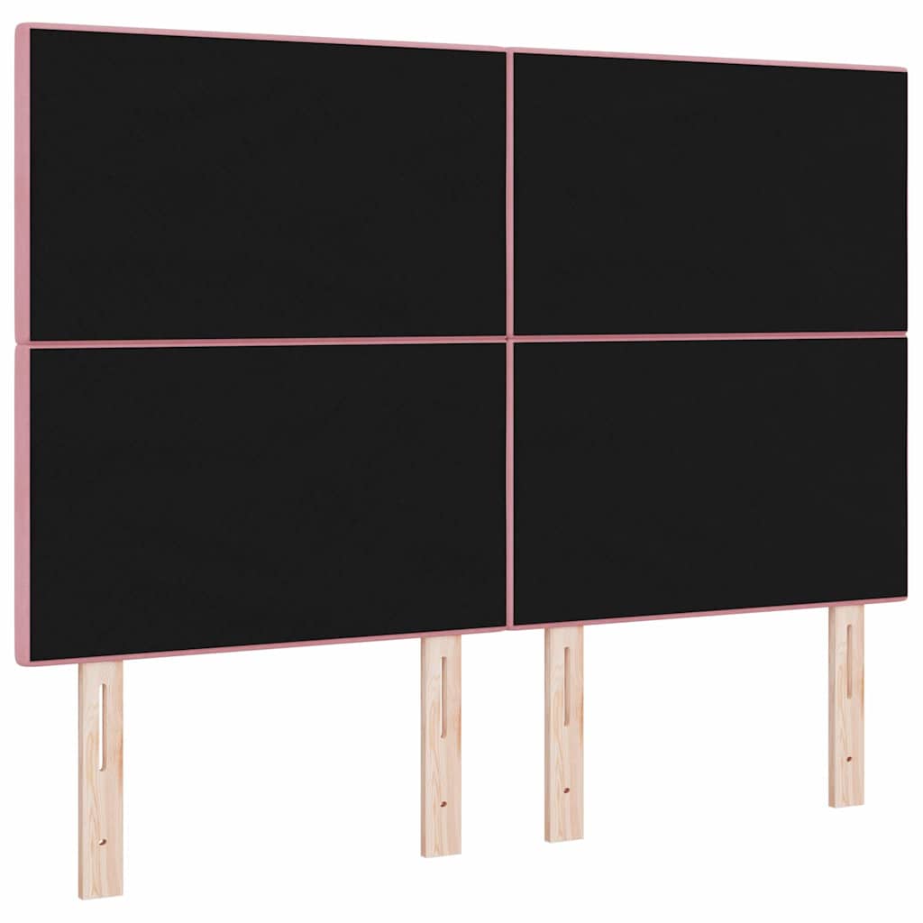 vidaXL Zagłówek Różowy 160 cm Aksamit