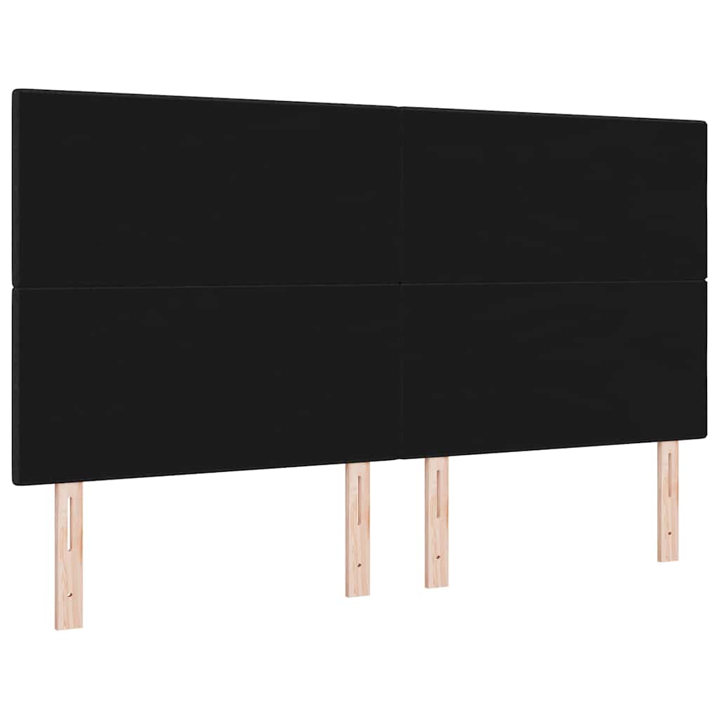 vidaXL Zagłówek regulowany pod względem wysokości Czarny 180 cm