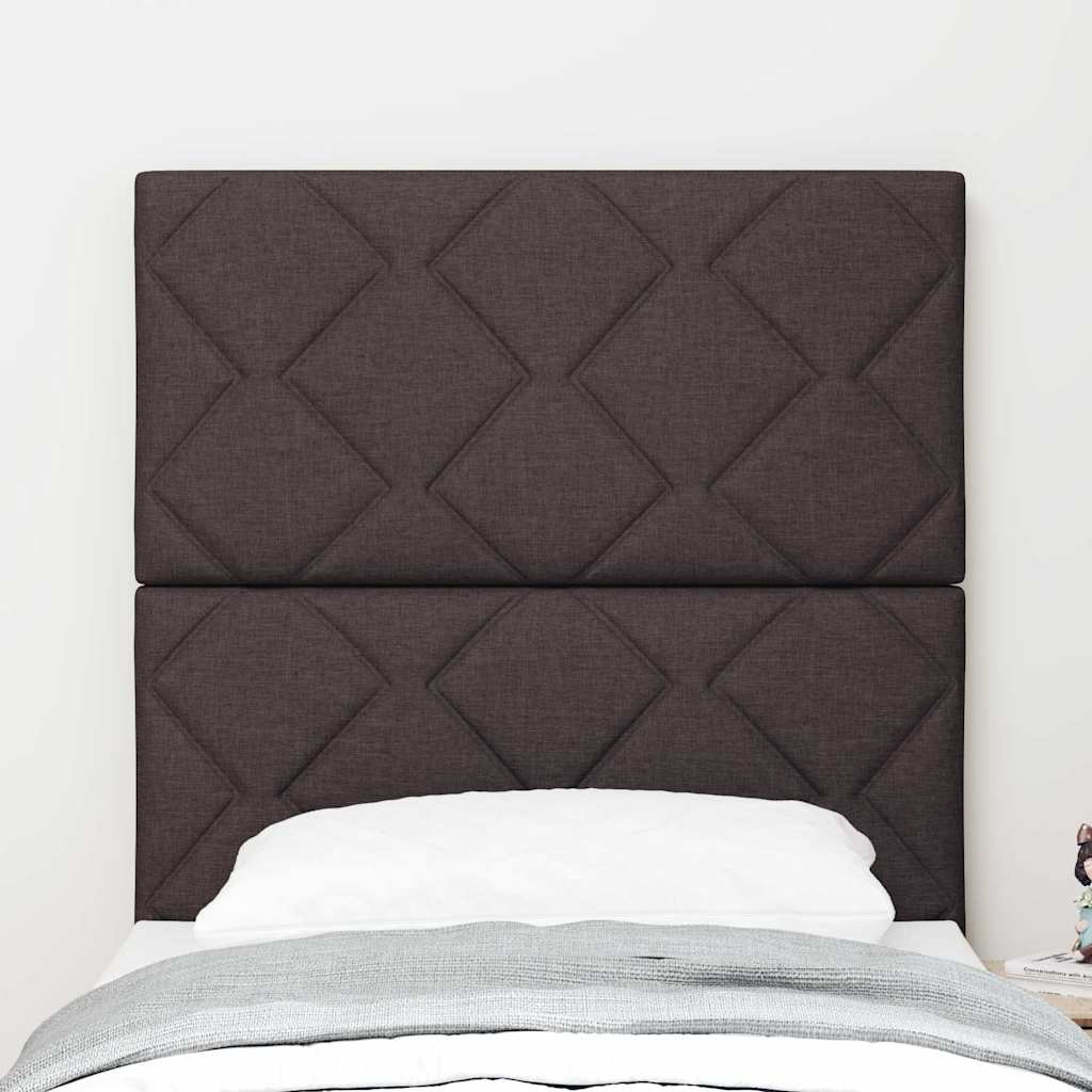 vidaXL Zagłówek Ciemny brąz 80 cm tkanina