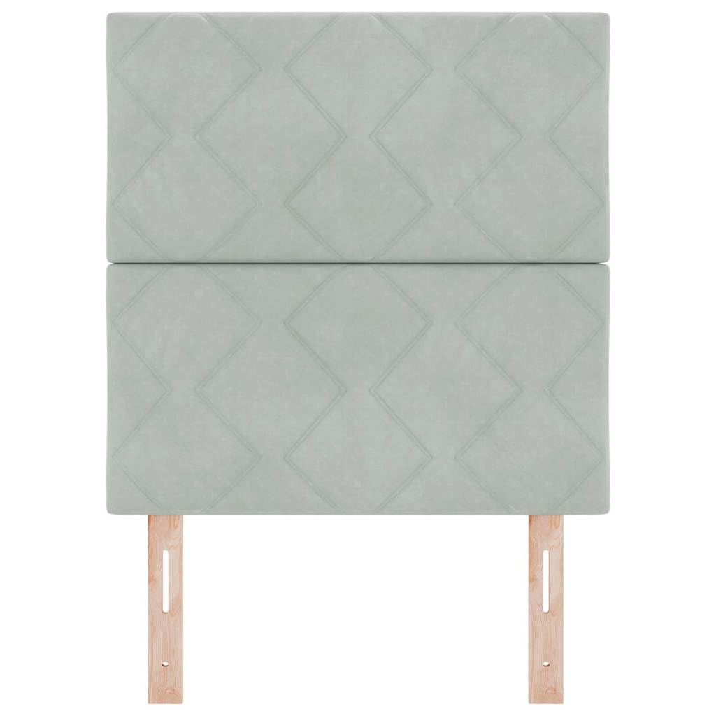 vidaXL Zagłówek Jasnoszary 80 cm Aksamit