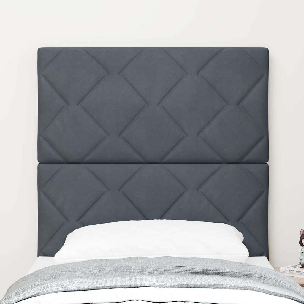 vidaXL Zagłówek Ciemnoszary 80 cm Aksamit