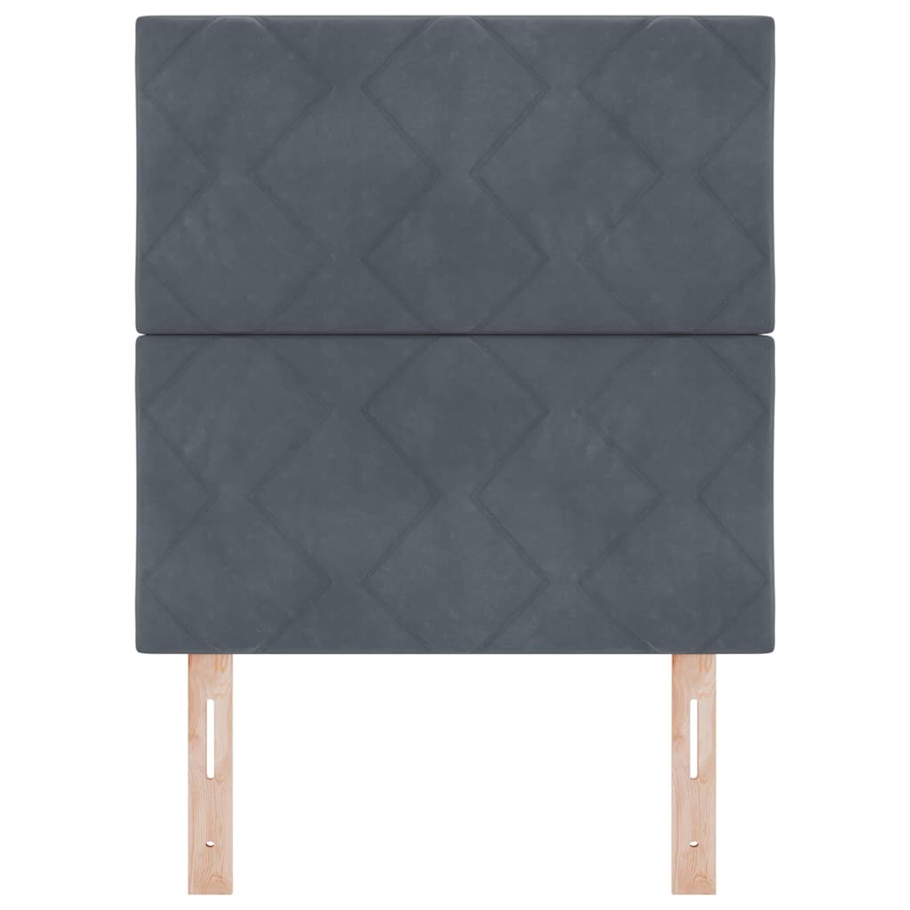 vidaXL Zagłówek Ciemnoszary 80 cm Aksamit