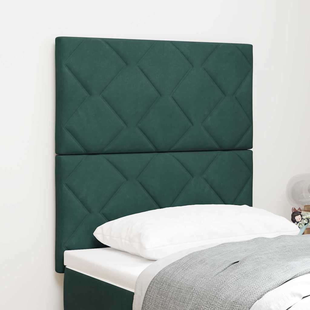 vidaXL Zagłówek Ciemna zieleń 80 cm Aksamit