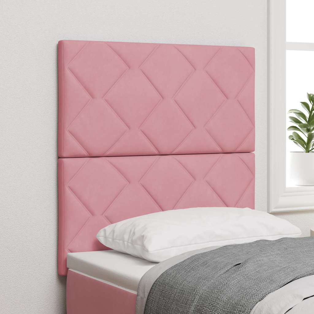 vidaXL Zagłówek Różowy 80 cm Aksamit