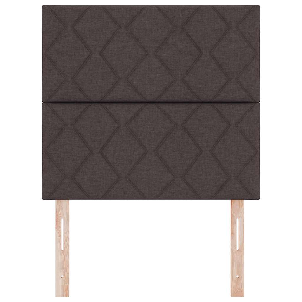 vidaXL Zagłówek Ciemny brąz 90 cm tkanina