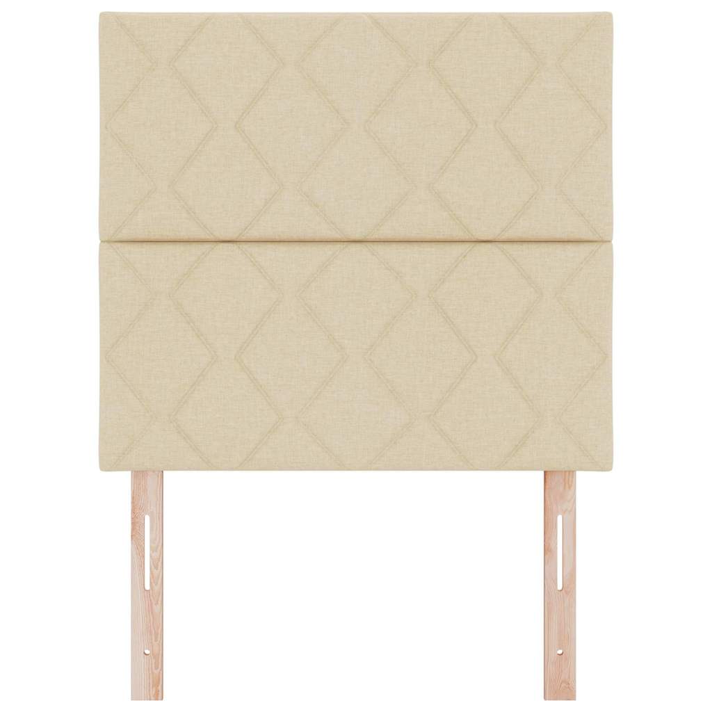 vidaXL Zagłówek Kremowy 90 cm tkanina