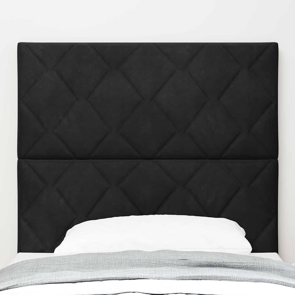 vidaXL Zagłówek Czarny 90 cm Aksamit