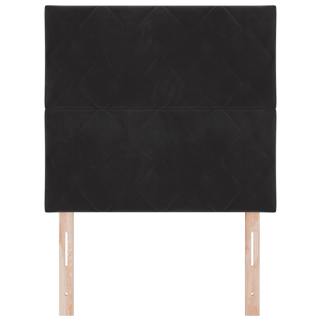 vidaXL Zagłówek Czarny 90 cm Aksamit
