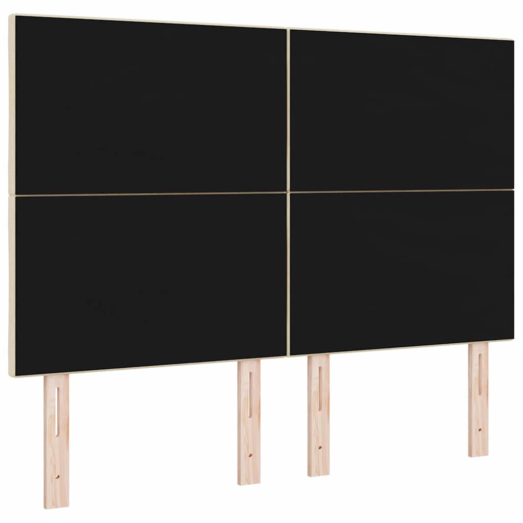vidaXL Zagłówek Kremowy 160 cm tkanina