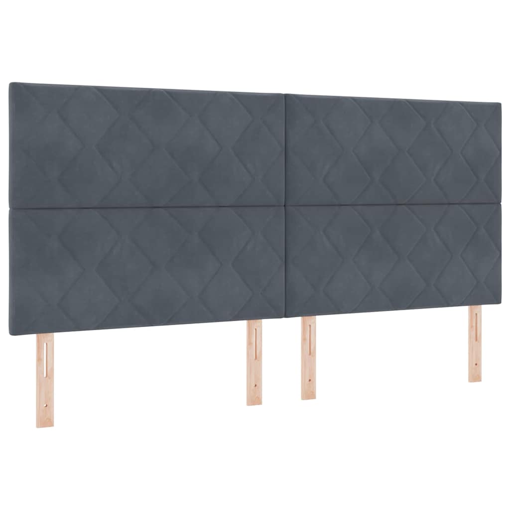 vidaXL Zagłówek Ciemnoszary 200 cm Aksamit